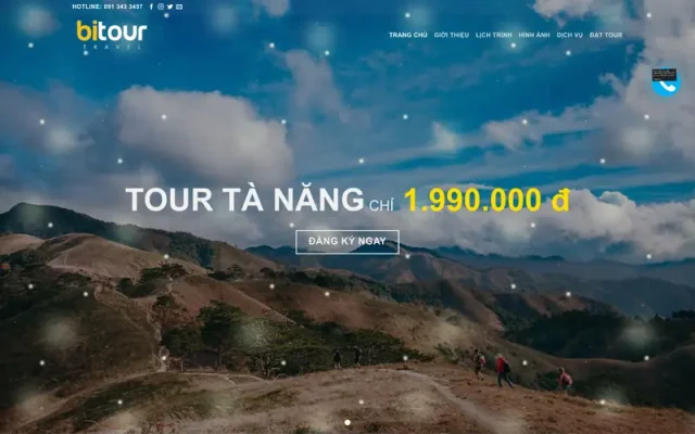Mẫu web landing page du lịch