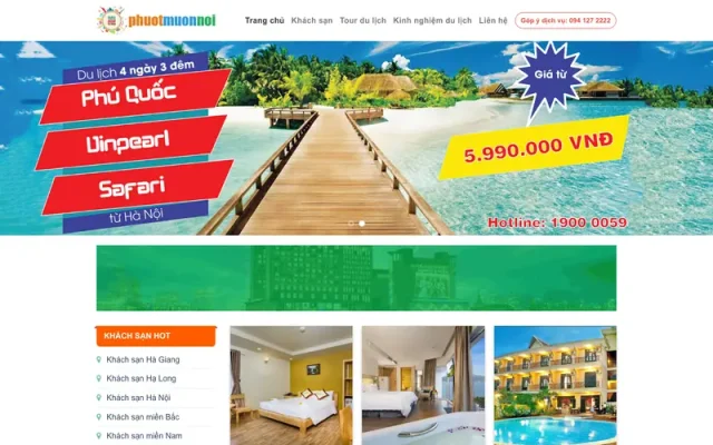 Mẫu web du lịch 02
