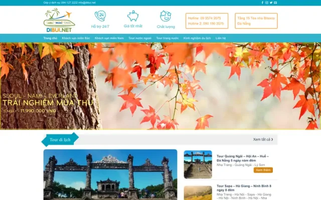 Mẫu web du lịch khách sạn 01
