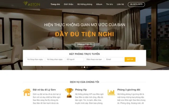 Mẫu web khách sạn