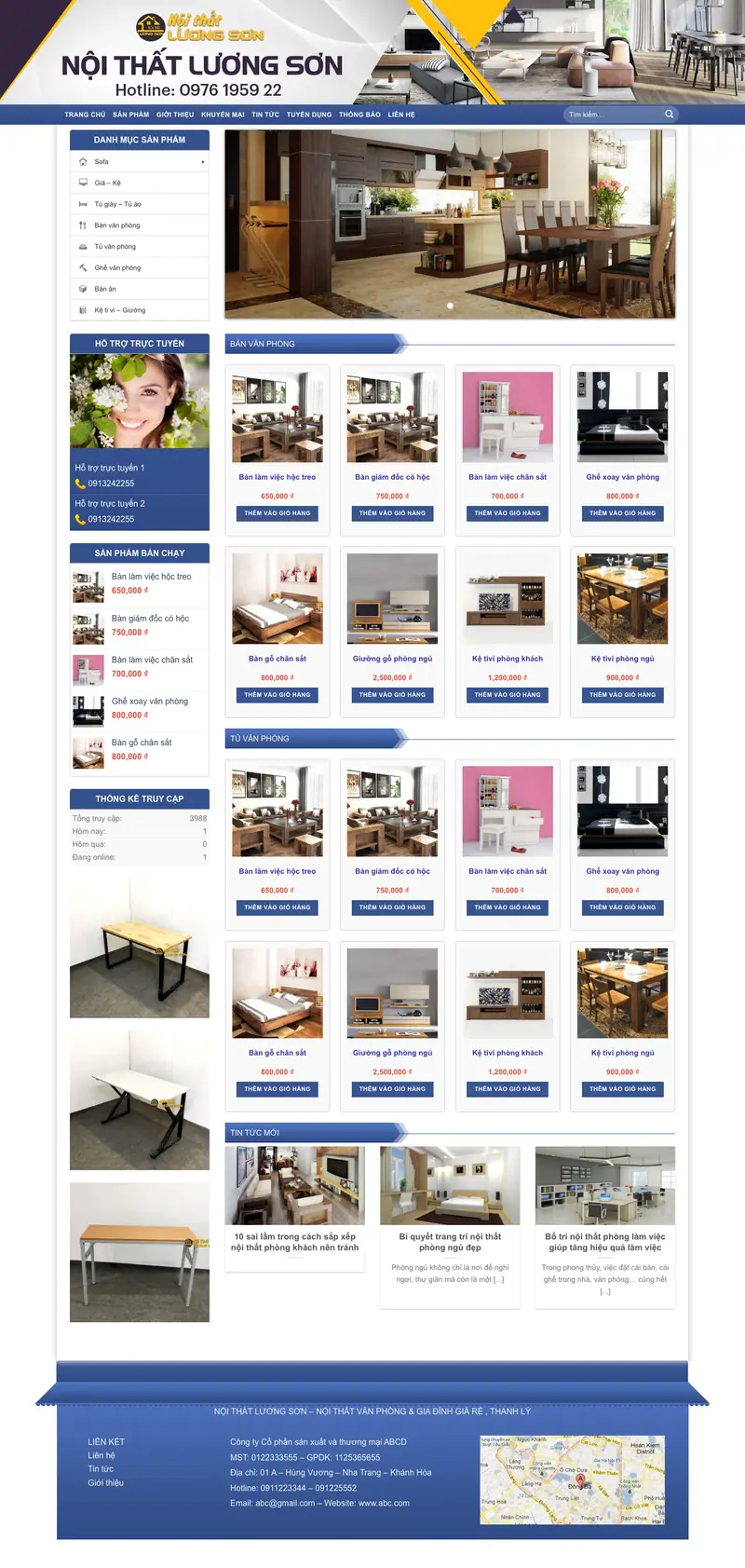 Mẫu web nội thất 021