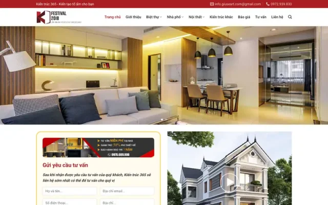 Mẫu web kiến trúc 04
