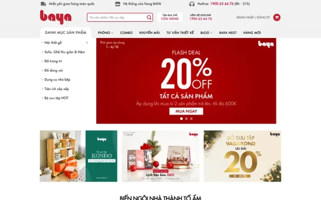 Mẫu web nội thất 22