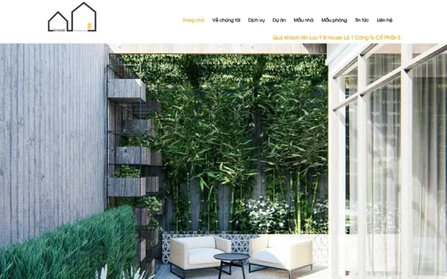 Mẫu web thiết kế biệt thự