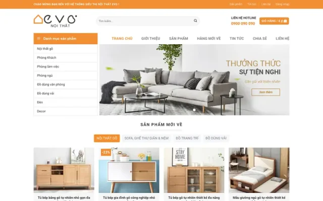 Mẫu web nội thất 015