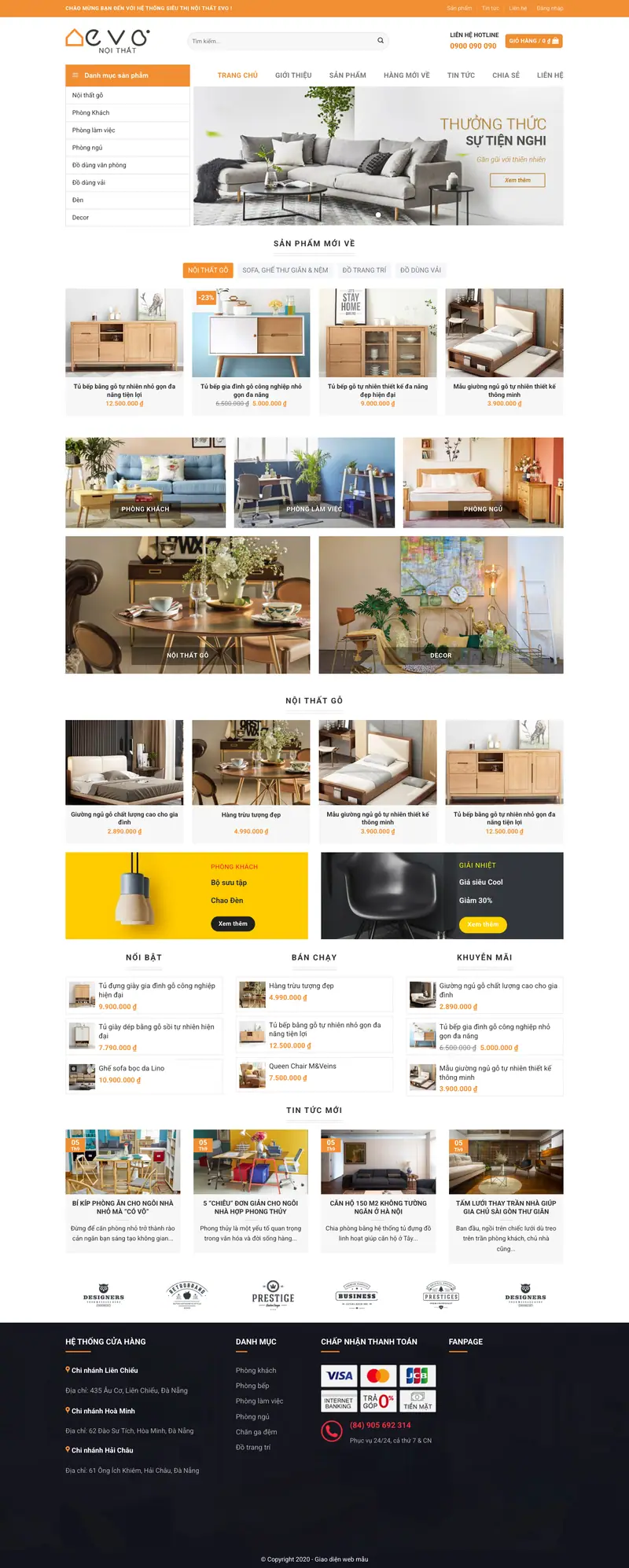 Mẫu web nội thất 015
