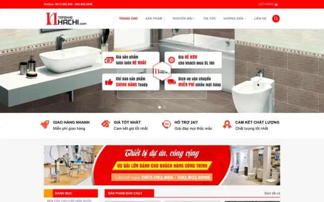 Mẫu web bán thiết bị vệ sinh 01