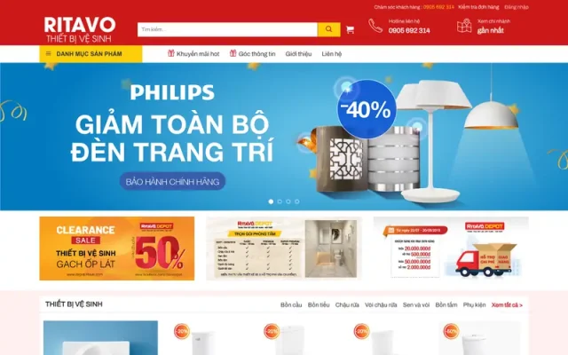Mẫu web bán thiết bị vệ sinh