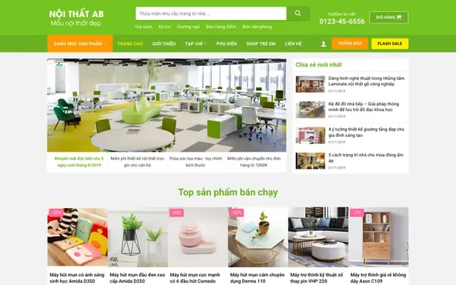 Mẫu web trang trí 01
