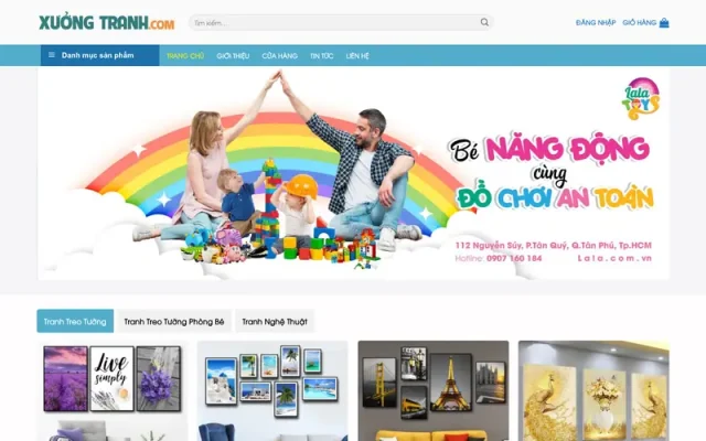 Mẫu web bán tranh