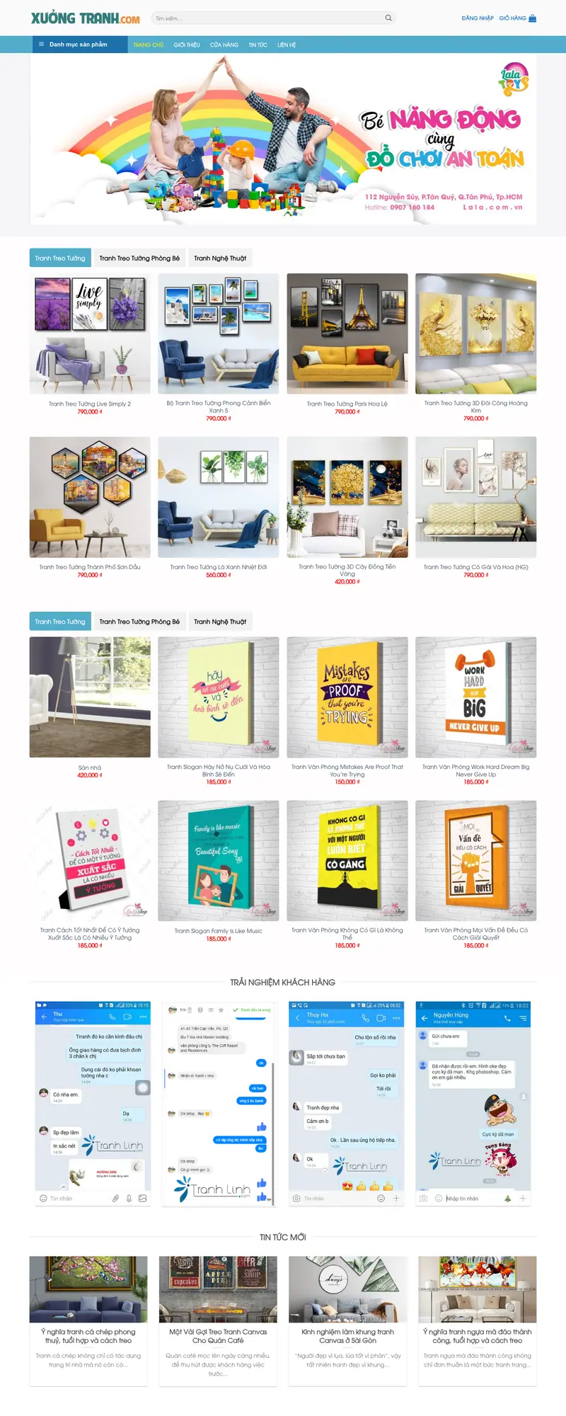 Mẫu web bán tranh