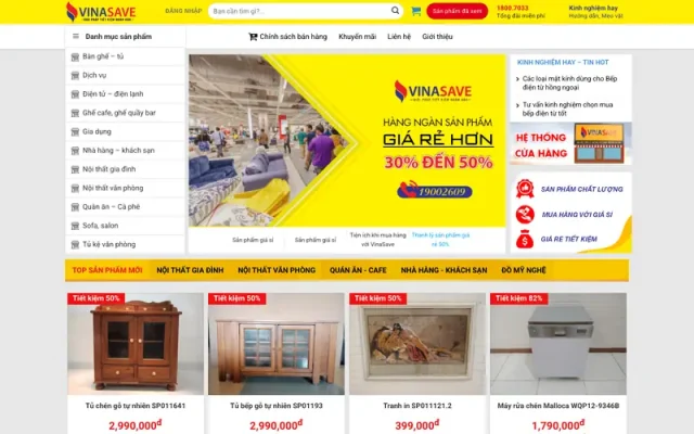 Mẫu web bán nội thất