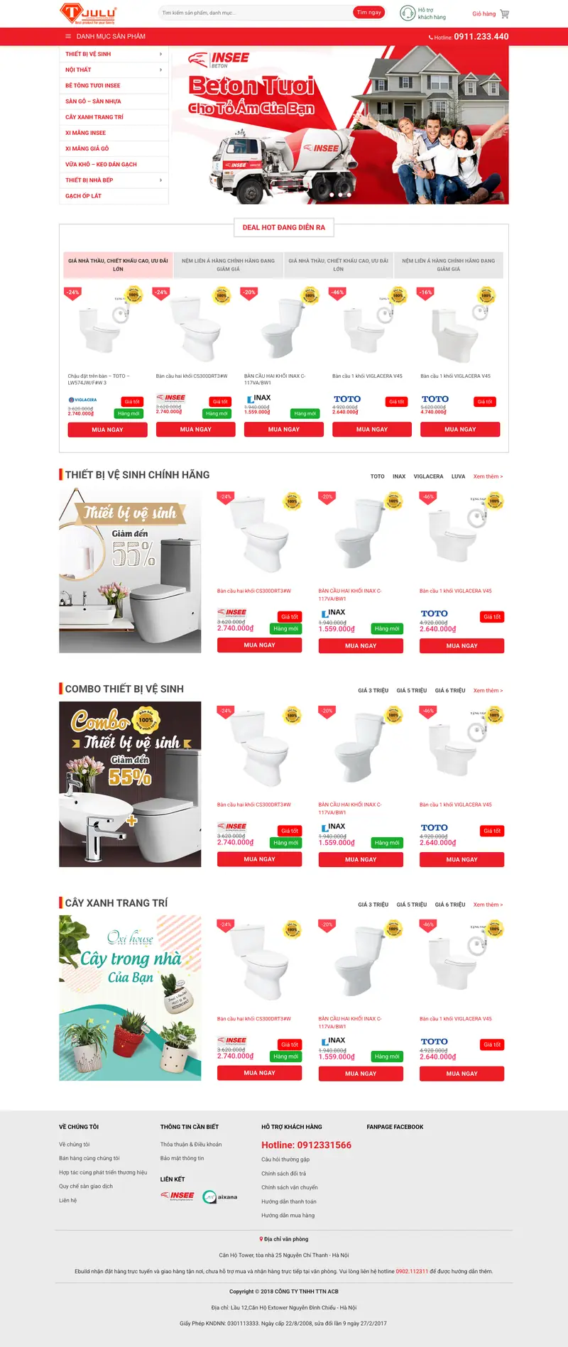 Mẫu web bán thiết bị vệ sinh