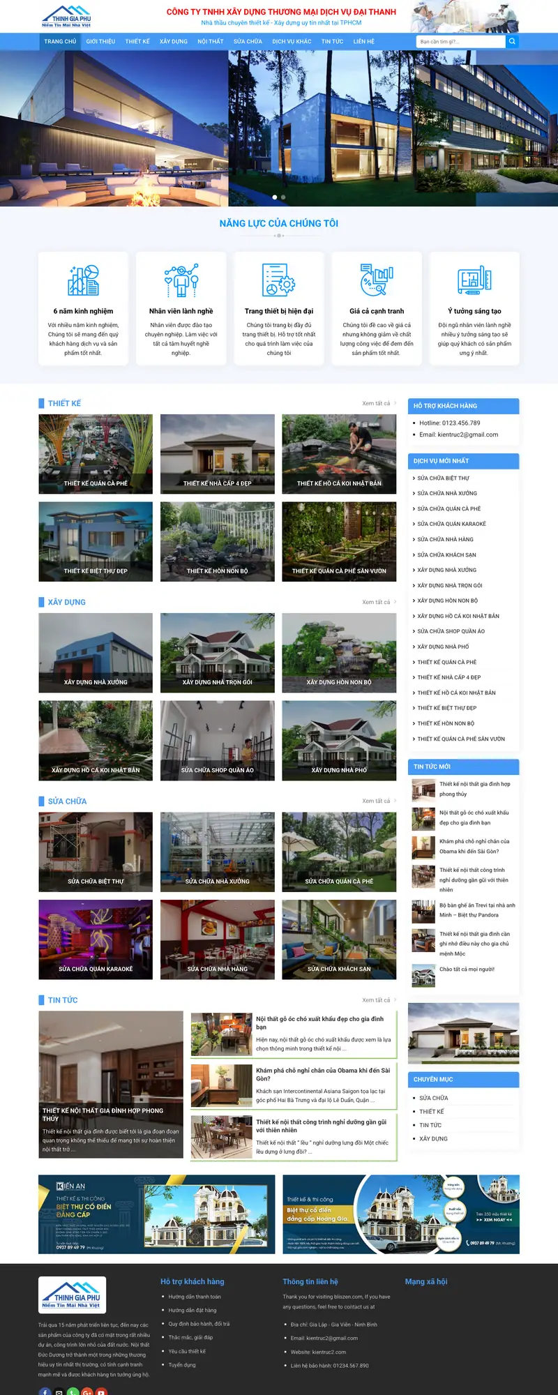 Mẫu web kiến trúc 02