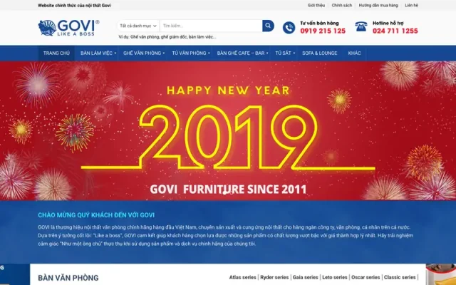 Mẫu web bán nội thất 08
