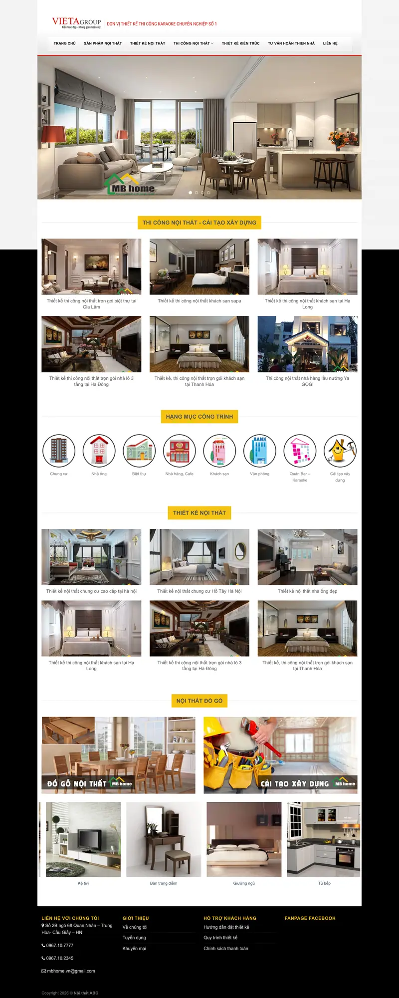 Mẫu web nội thất 04