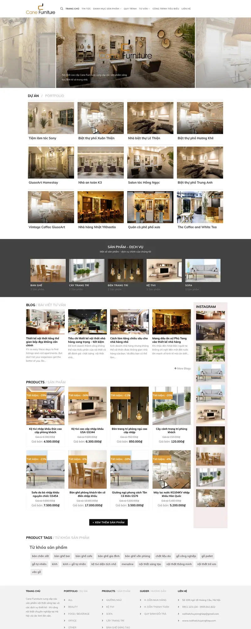 Mẫu web nội thất 03