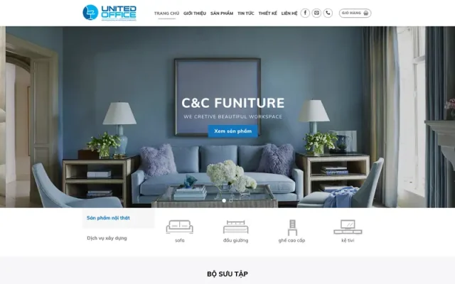 Mẫu web nội thất sang trọng