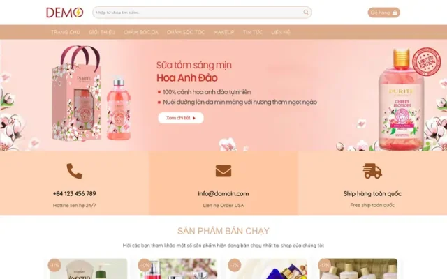 Mẫu web mỹ phẩm 15