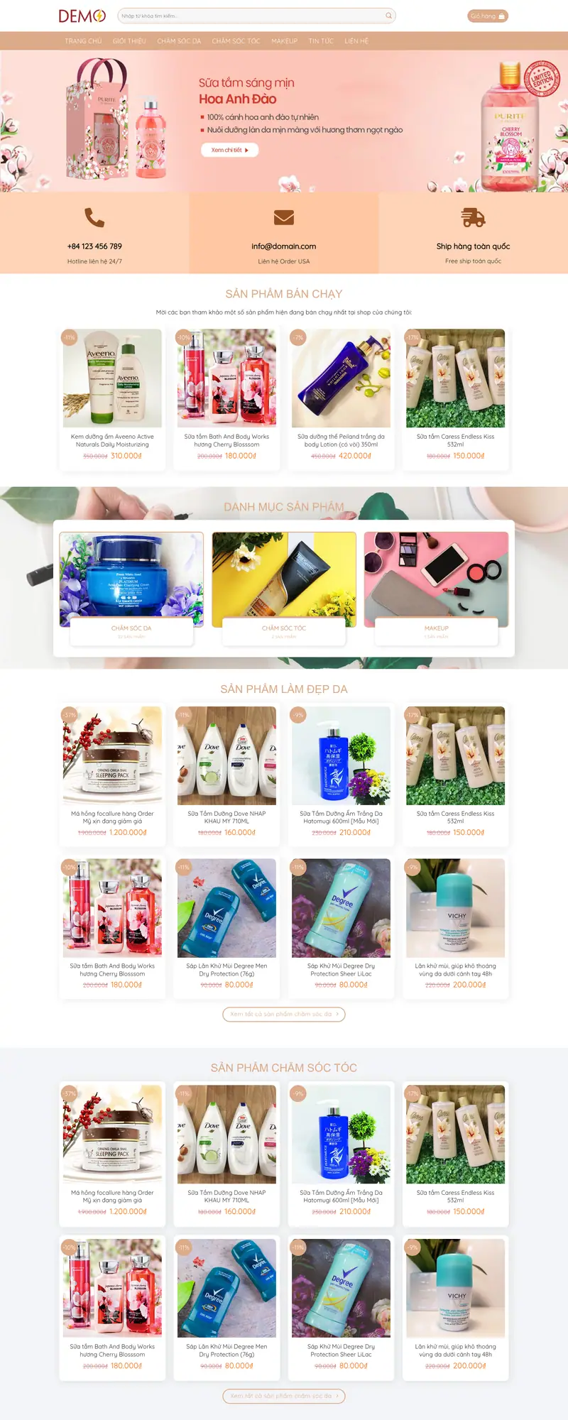Mẫu web mỹ phẩm 15