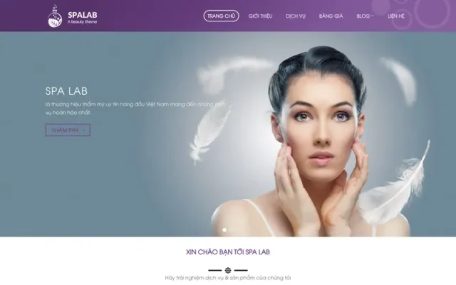 Mẫu web dịch vụ spa 04