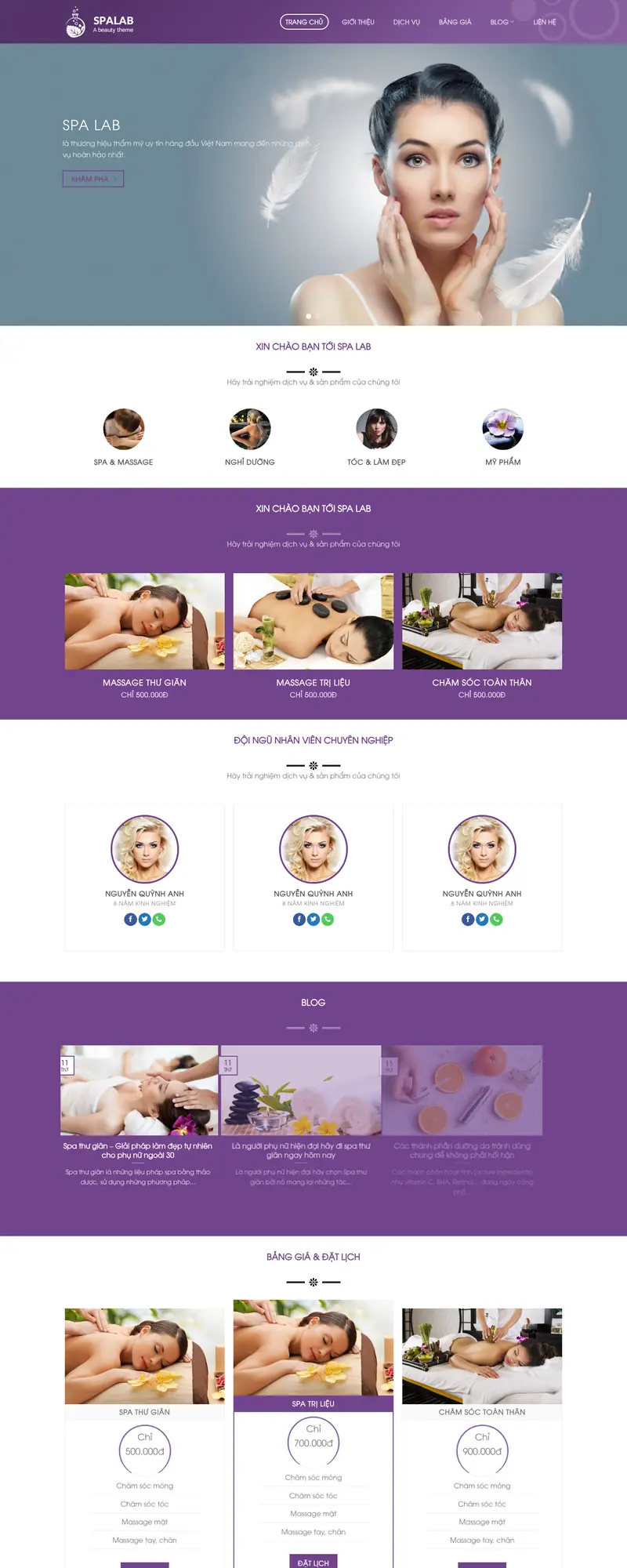 Mẫu web dịch vụ spa 04