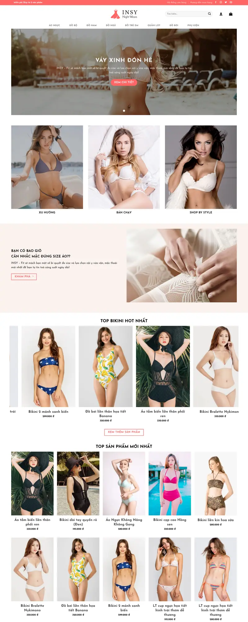 Mẫu web bán bikini 01