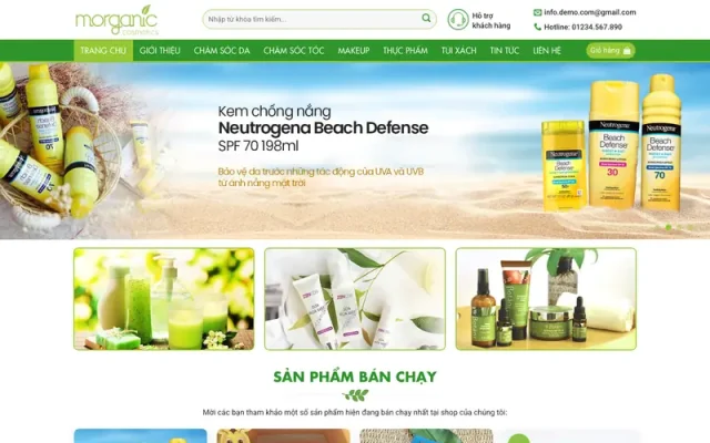 Mẫu web mỹ phẩm 07