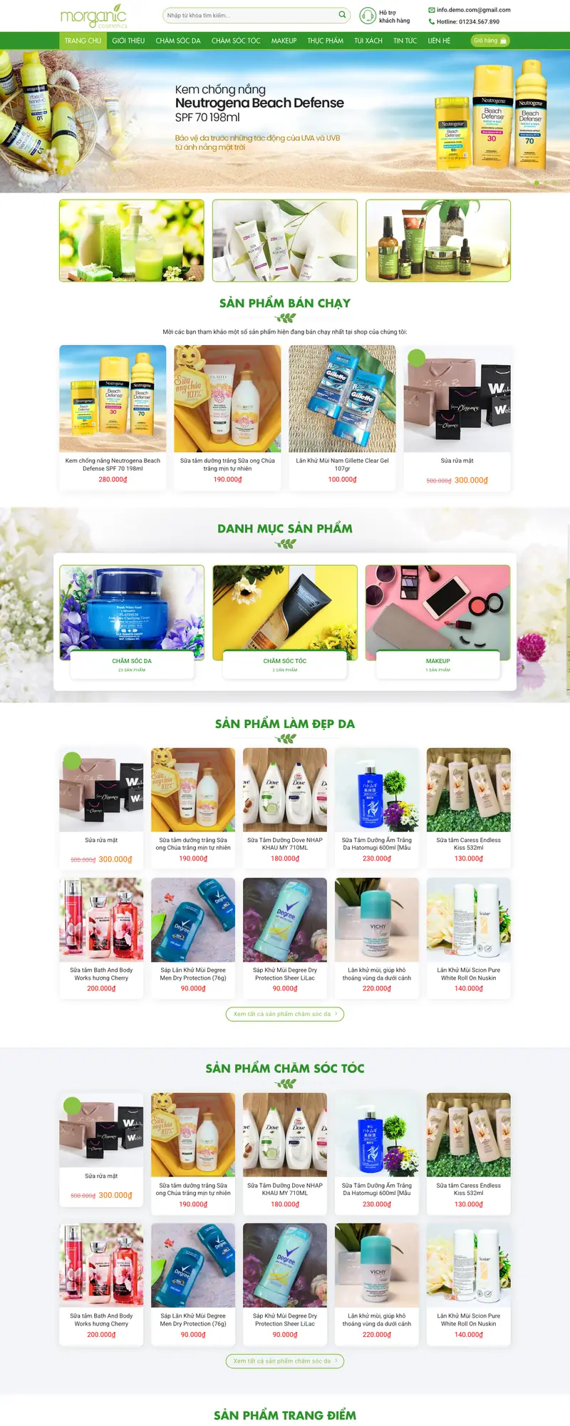 Mẫu web mỹ phẩm 07