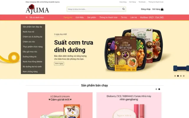Mẫu web mỹ phẩm 5