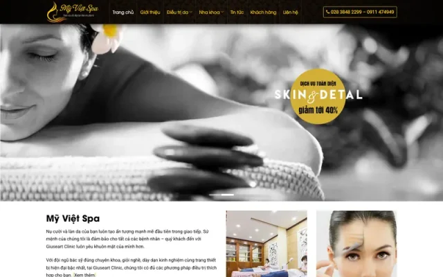 Mẫu web trung tâm spa