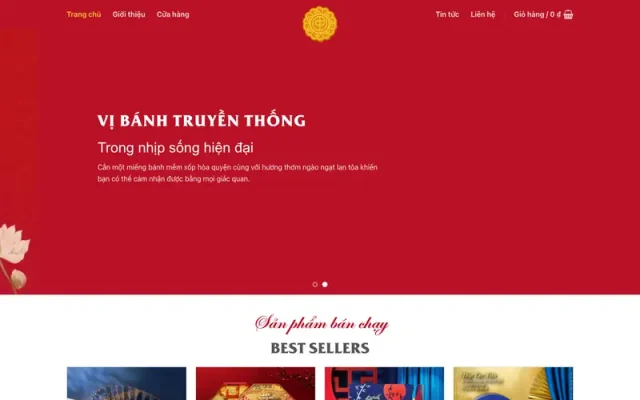 Mẫu web bán trung thu, bánh ngọt