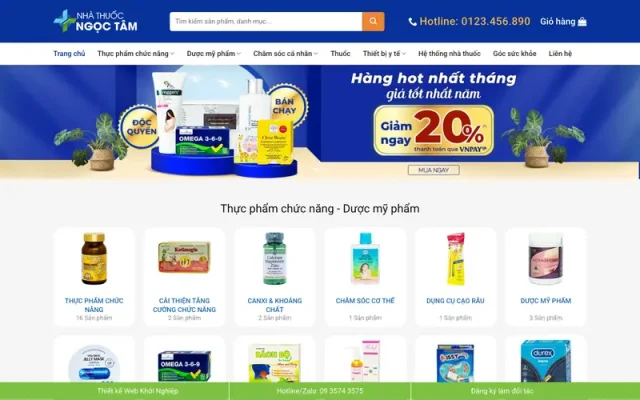 Mẫu web nhà thuốc