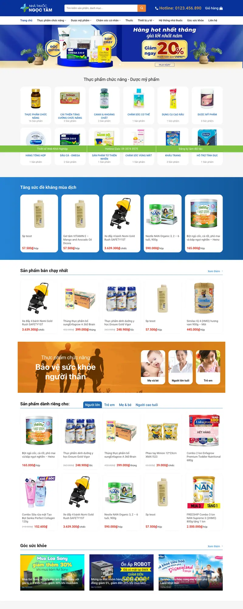 Mẫu web nhà thuốc