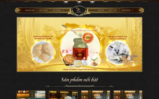 Mẫu web bán yến sào 01