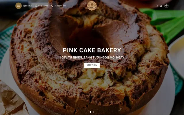 Mẫu web bán bánh ngọt 01