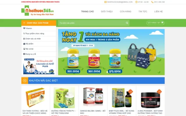 Mẫu web dược phẩm 02