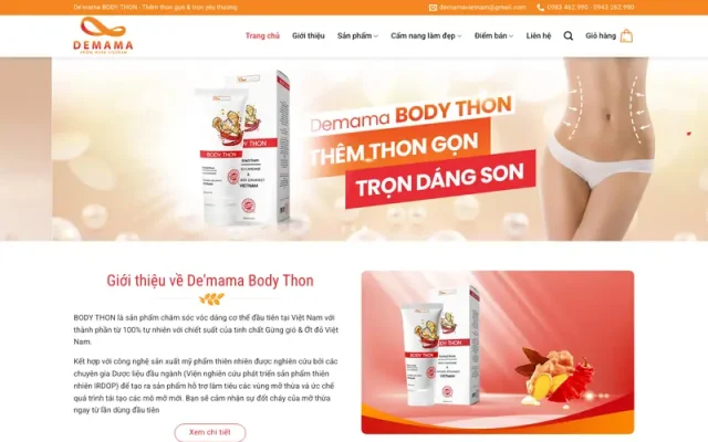 Mẫu web bán thực phẩm chức năng 02