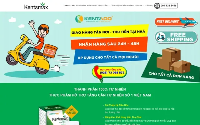 Mẫu web thuốc tăng cân