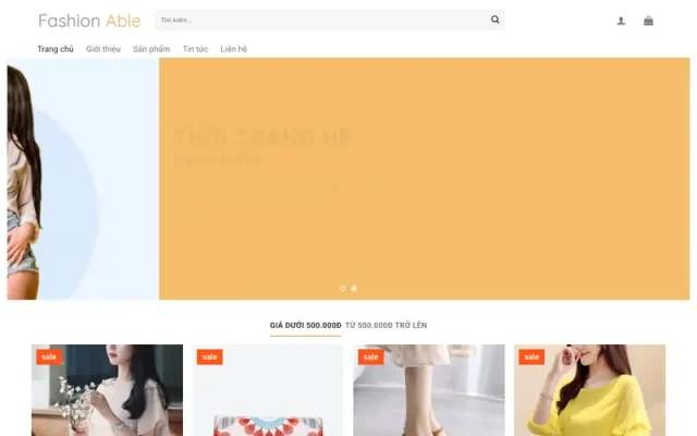 Mẫu web thời trang 07