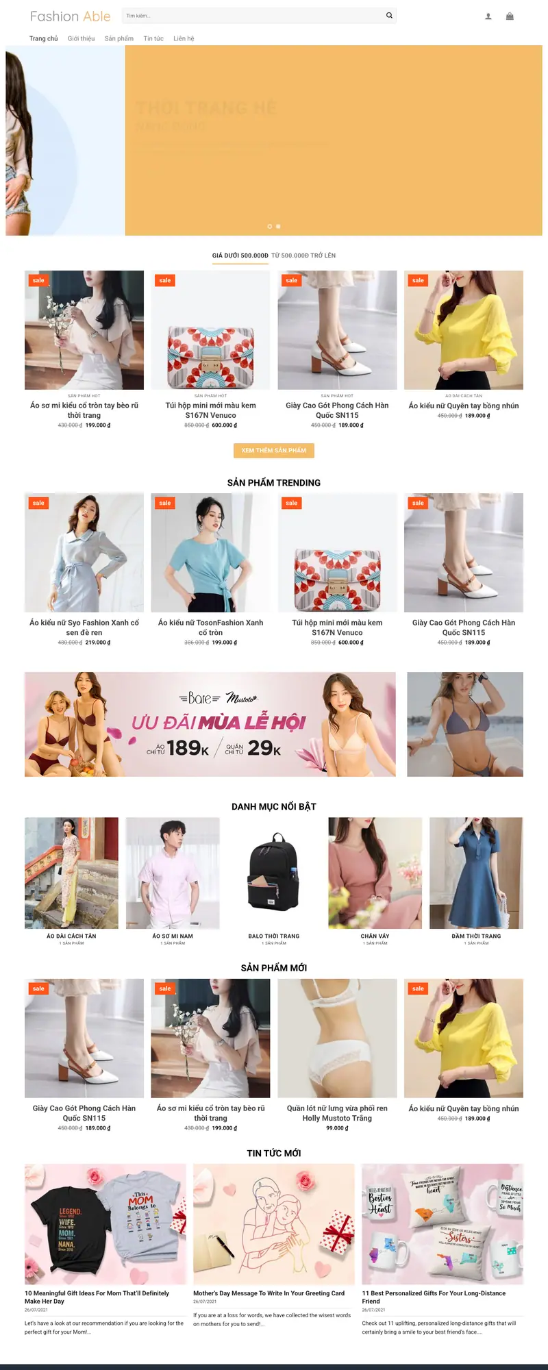 Mẫu web thời trang 07