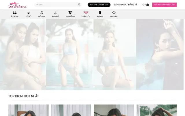 Mẫu web bán bikini