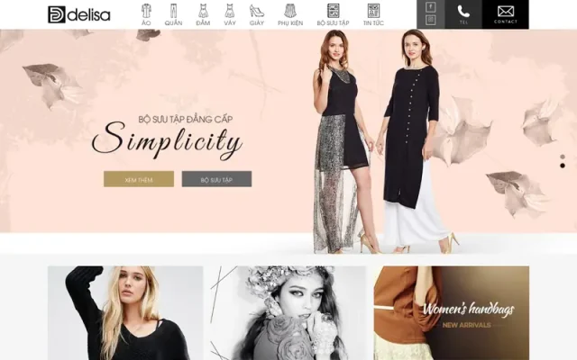 Mẫu web thời trang 01