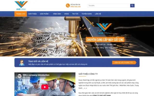 Mẫu web cơ khí 01