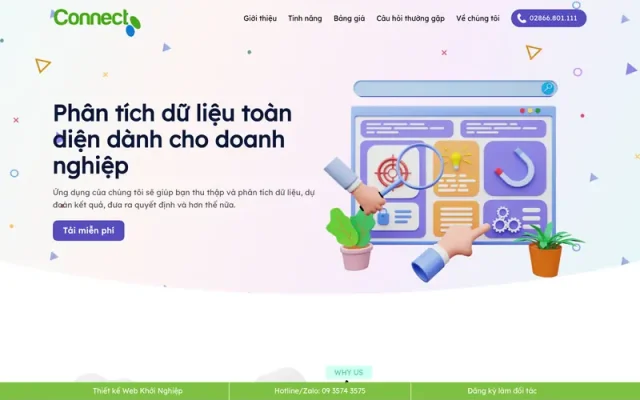 Mẫu web landing page bán phần mềm, ứng dụng