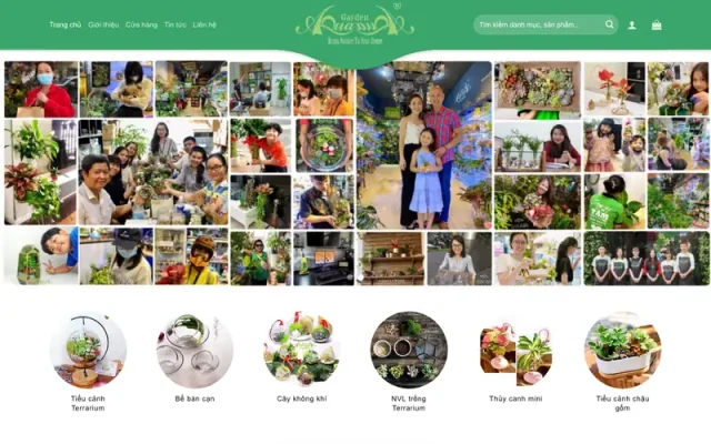 Mẫu web bán cây xanh terrarium