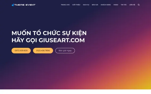 Mẫu web sự kiện 04