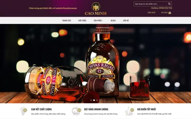 Mẫu web bán rượu 01