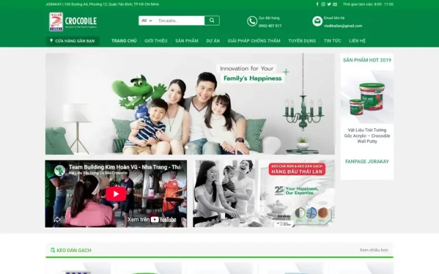 Mẫu web bán bột sơn