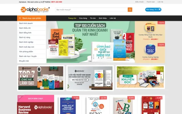 Mẫu web bán sách